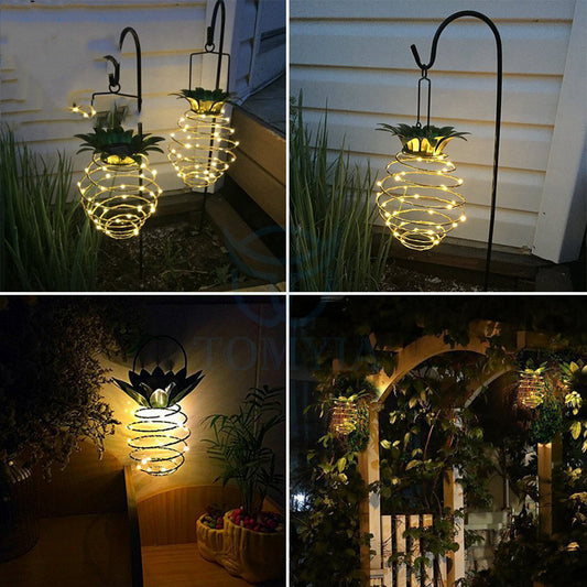 Eco-Friendly Solar Garden Lights – Waterproof Pineapple LED Fairy String