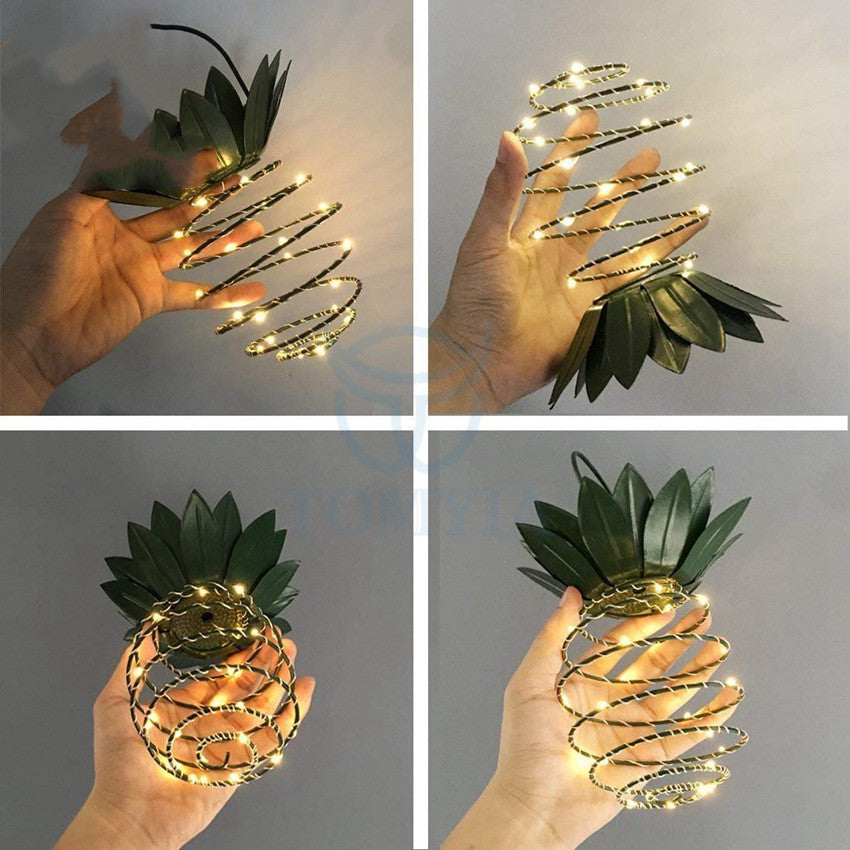 Eco-Friendly Solar Garden Lights – Waterproof Pineapple LED Fairy String