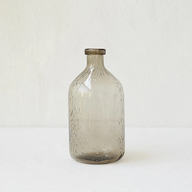 Bubble Glass Vase Home Decor – Modern Transparent Flower Vase for Living Room Table Decoration