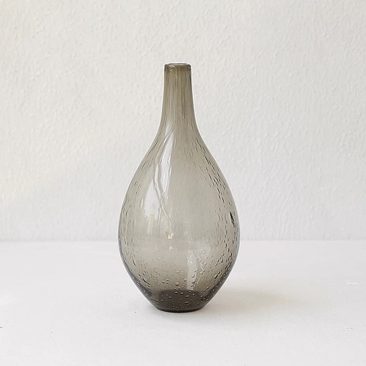 Bubble Glass Vase Home Decor – Modern Transparent Flower Vase for Living Room Table Decoration