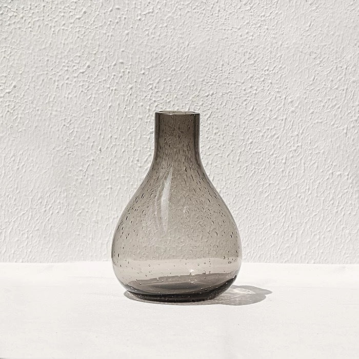 Bubble Glass Vase Home Decor – Modern Transparent Flower Vase for Living Room Table Decoration