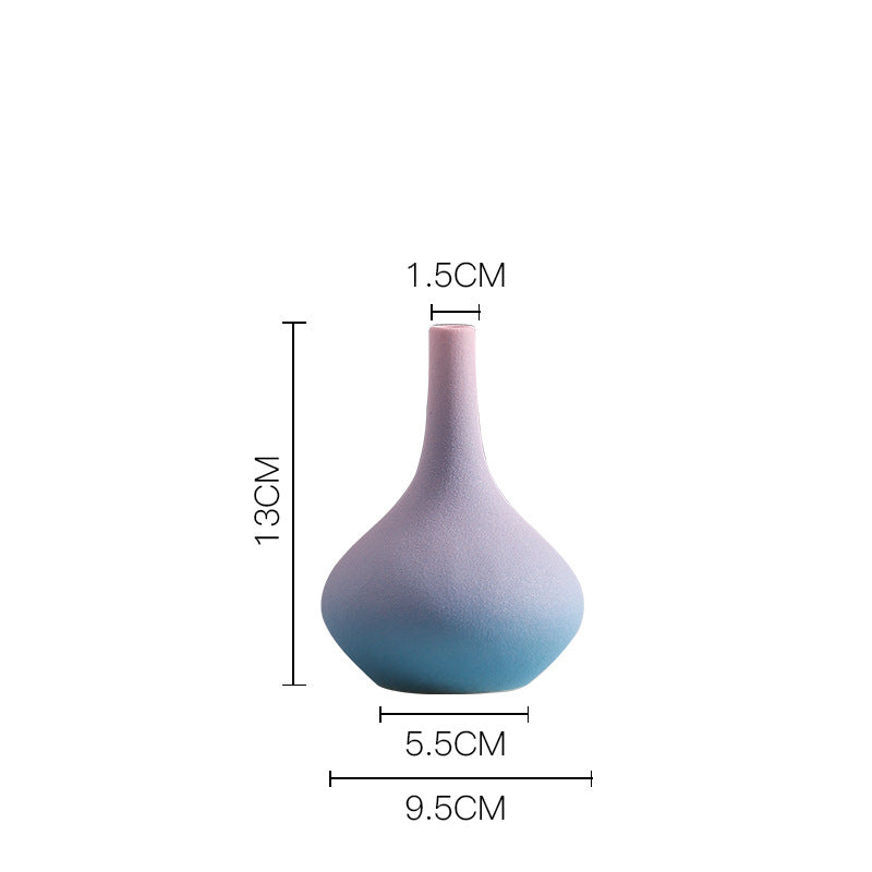 Modern Nordic Flower Vase – Minimalist Ceramic Ornament for Living Room & Bedroom Decor