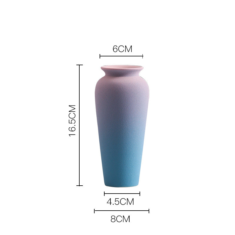 Modern Nordic Flower Vase – Minimalist Ceramic Ornament for Living Room & Bedroom Decor