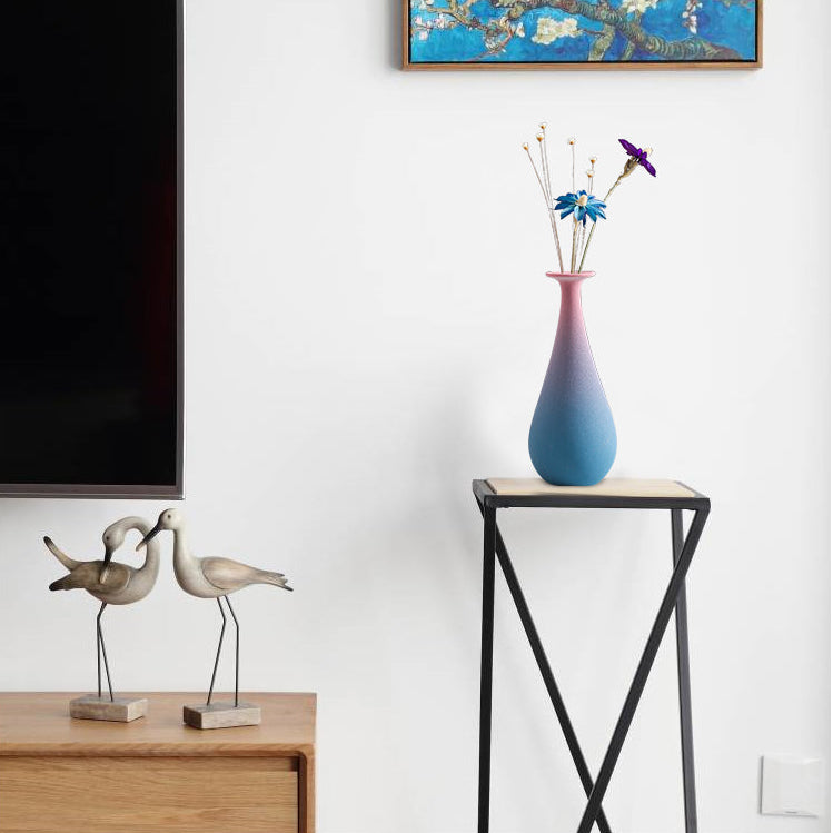 Modern Nordic Flower Vase – Minimalist Ceramic Ornament for Living Room & Bedroom Decor