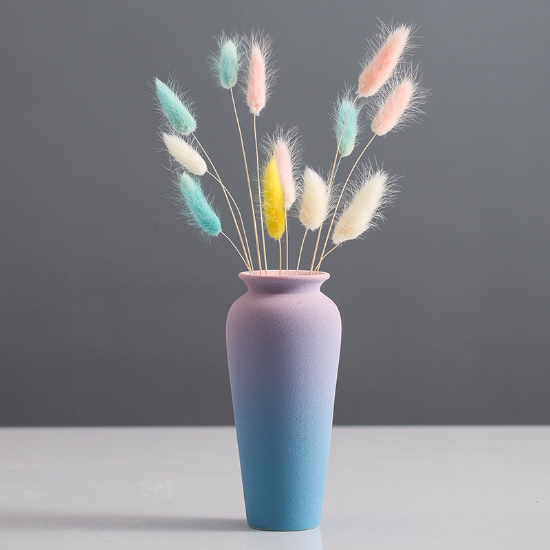 Modern Nordic Flower Vase – Minimalist Ceramic Ornament for Living Room & Bedroom Decor