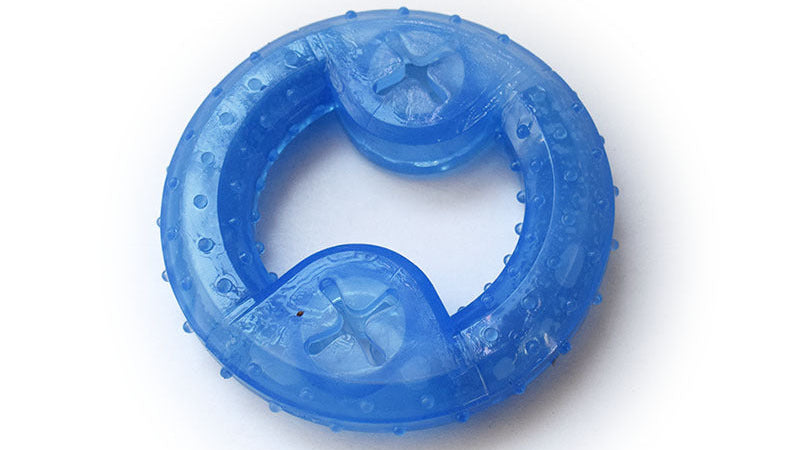 Freezeable Puppy Chew Toy – Tough Dog Teething Ring for Hot Days