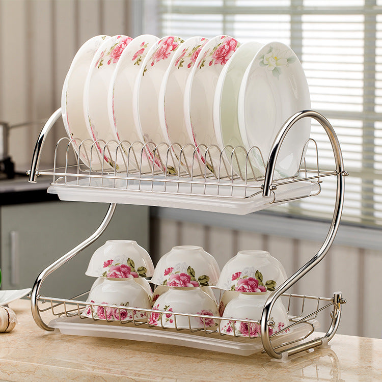 Kitchen Drain Rack Organizer – Sink Storage for Sponges, Soap & Dish Drying