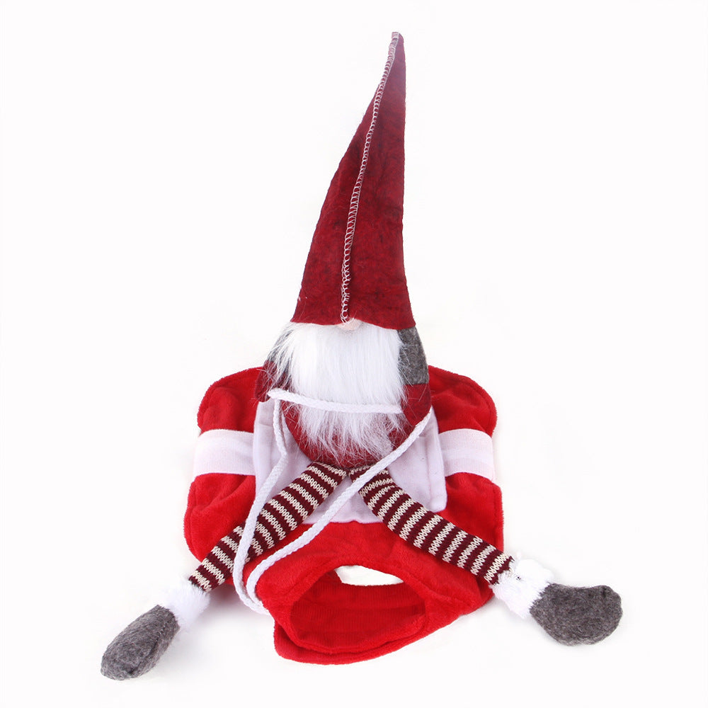 Dog Santa Riding Costume – Cute Christmas Pet Outfit for Viral Photos