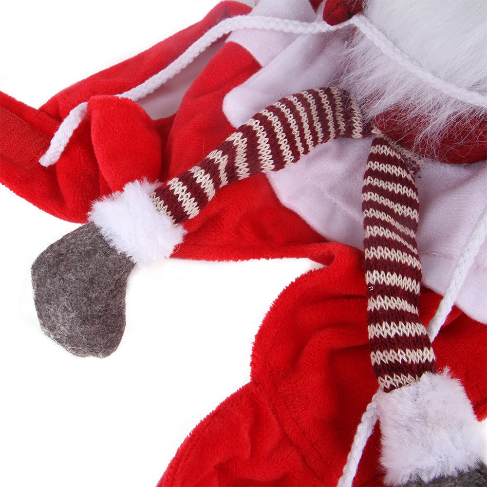 Dog Santa Riding Costume – Cute Christmas Pet Outfit for Viral Photos