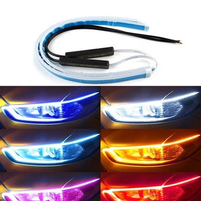 Universal LED DRL Lights – Waterproof Turn Signal Light Strip for Cars