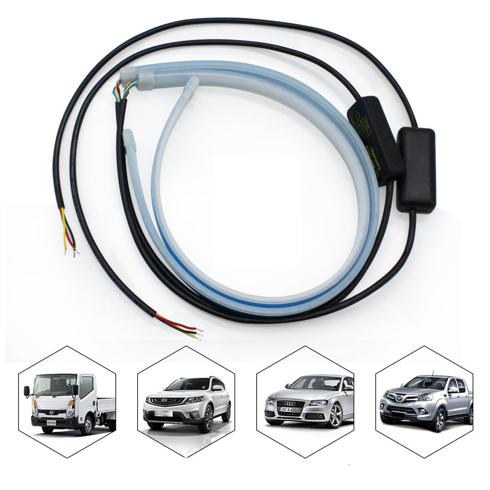 Universal LED DRL Lights – Waterproof Turn Signal Light Strip for Cars