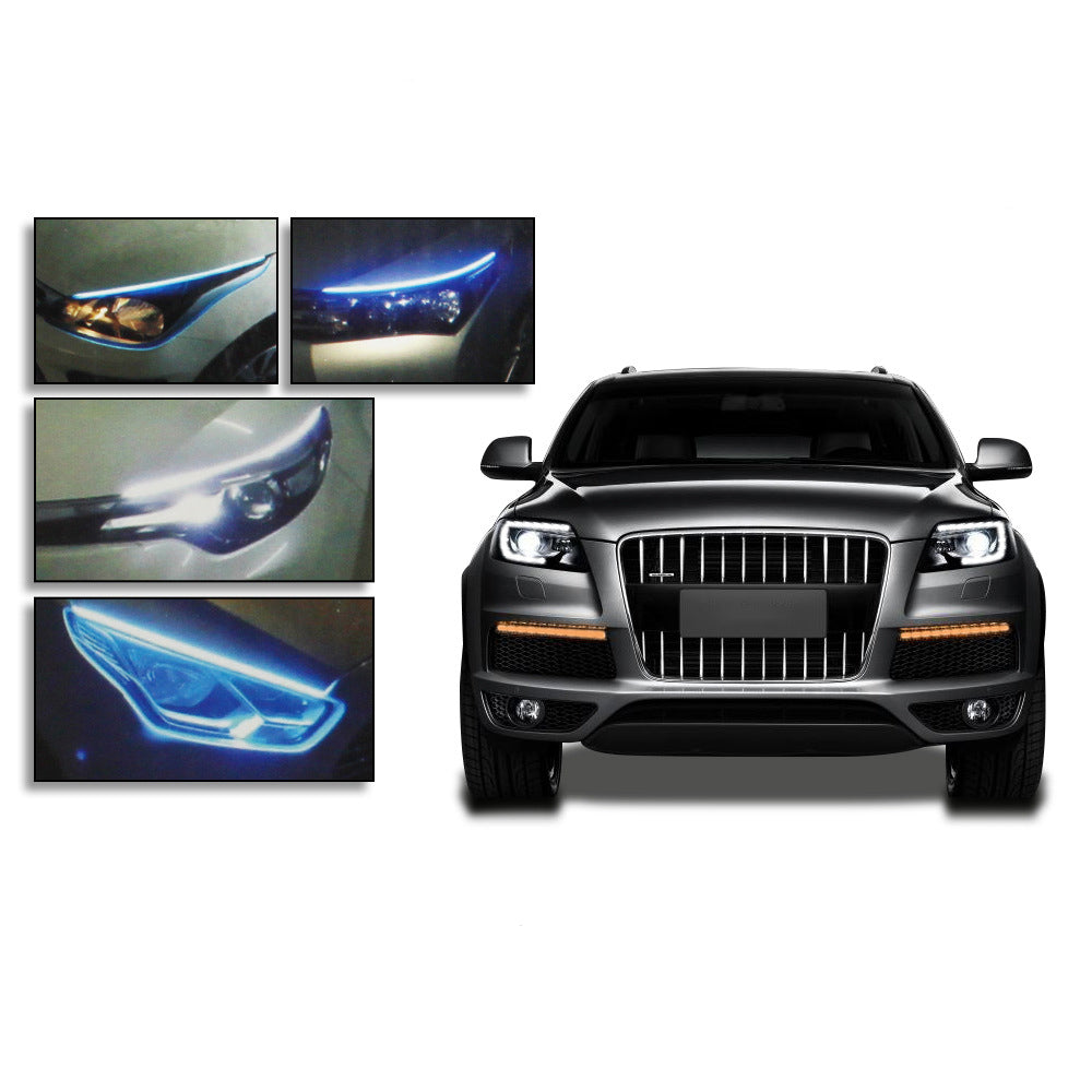Universal LED DRL Lights – Waterproof Turn Signal Light Strip for Cars