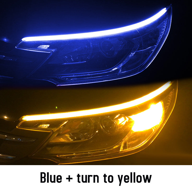 Universal LED DRL Lights – Waterproof Turn Signal Light Strip for Cars