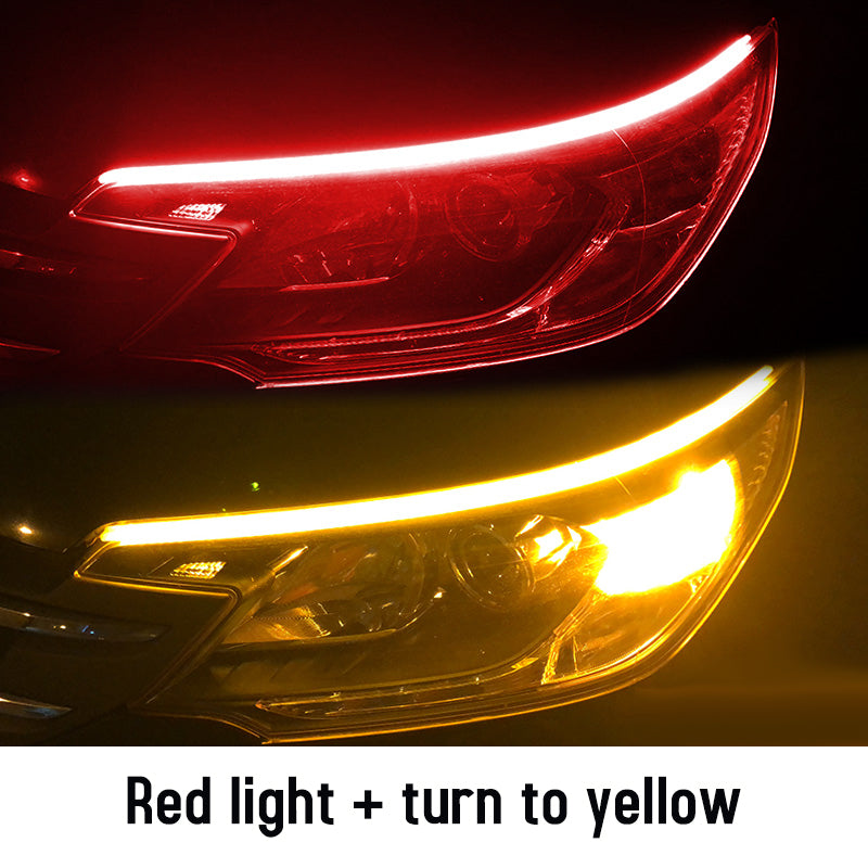 Universal LED DRL Lights – Waterproof Turn Signal Light Strip for Cars