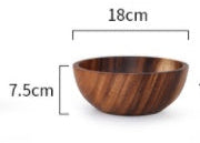 Natural Kitchen Wooden Bowl – Sustainable Salad & Fruit Serving Dish