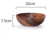 Natural Kitchen Wooden Bowl – Sustainable Salad & Fruit Serving Dish