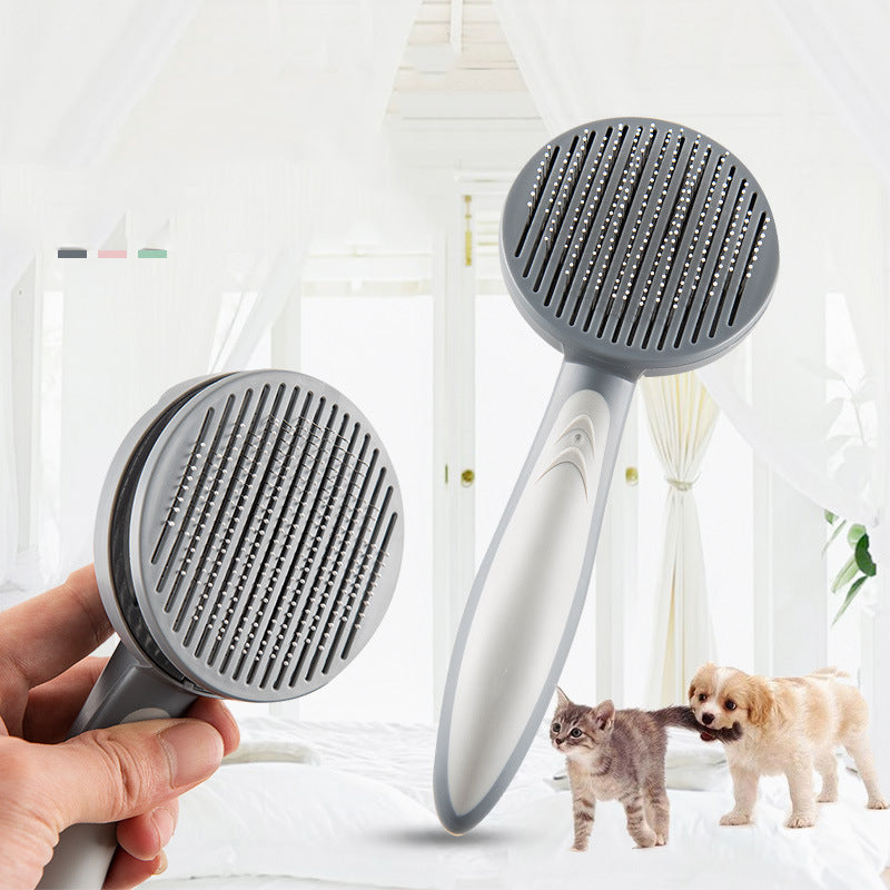 Professional Pet Slicker Brush – Self-Clean Deshedding Tool for Cats & Dogs Grooming