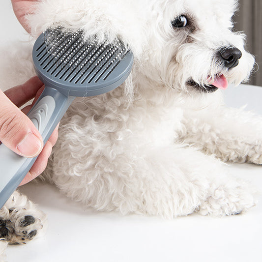 Professional Pet Slicker Brush – Self-Clean Deshedding Tool for Cats & Dogs Grooming
