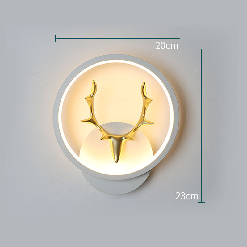 Nordic Deer Antler Wall Lamp – Dimmable LED Wall Light with Remote