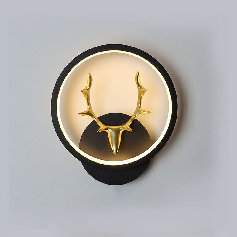 Nordic Deer Antler Wall Lamp – Dimmable LED Wall Light with Remote