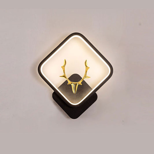 Nordic Deer Antler Wall Lamp – Dimmable LED Wall Light with Remote