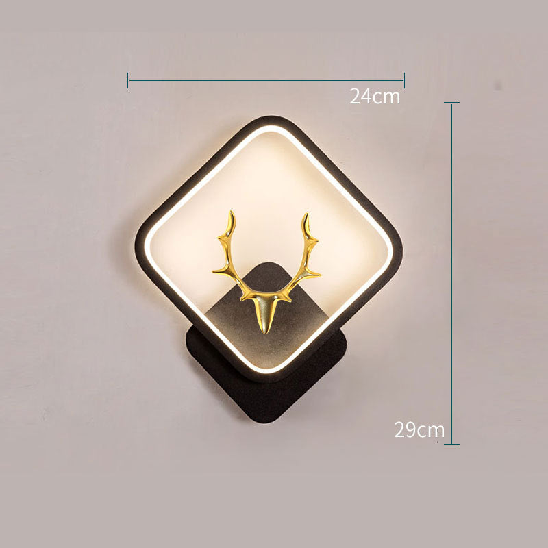 Nordic Deer Antler Wall Lamp – Dimmable LED Wall Light with Remote