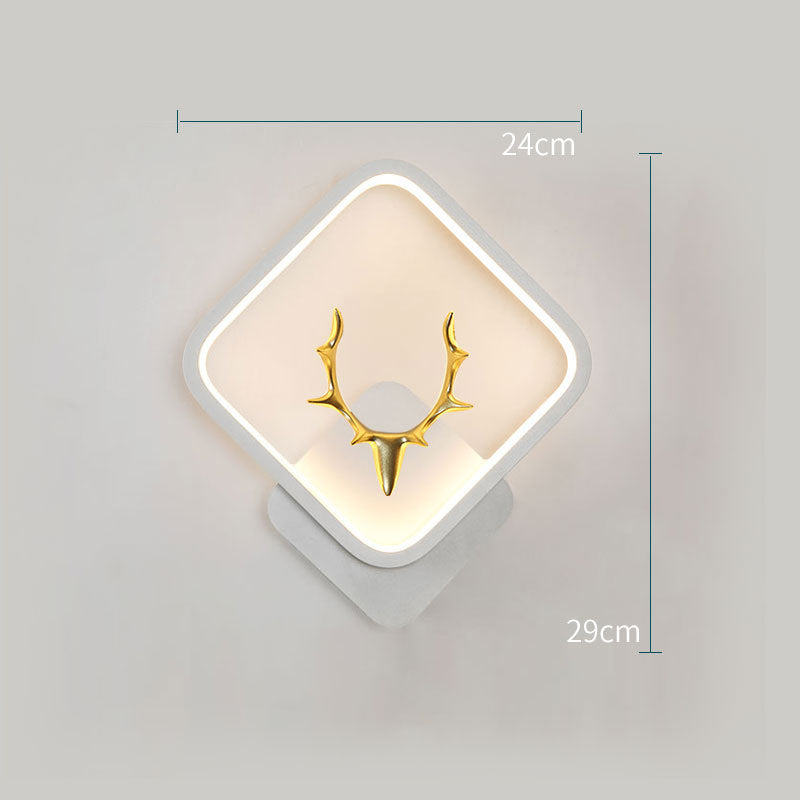Nordic Deer Antler Wall Lamp – Dimmable LED Wall Light with Remote