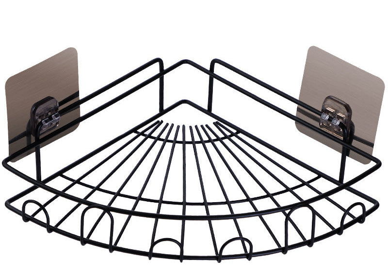 Space Saving Corner Bathroom Organizer – Wall Mounted Vanity Rack for Home Storage Needs