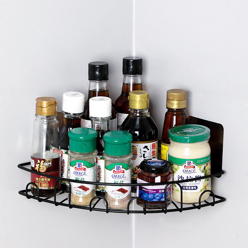 Space Saving Corner Bathroom Organizer – Wall Mounted Vanity Rack for Home Storage Needs