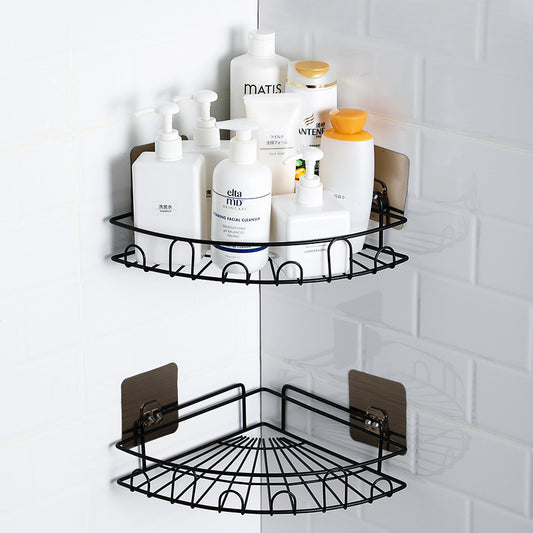 Space Saving Corner Bathroom Organizer – Wall Mounted Vanity Rack for Home Storage Needs