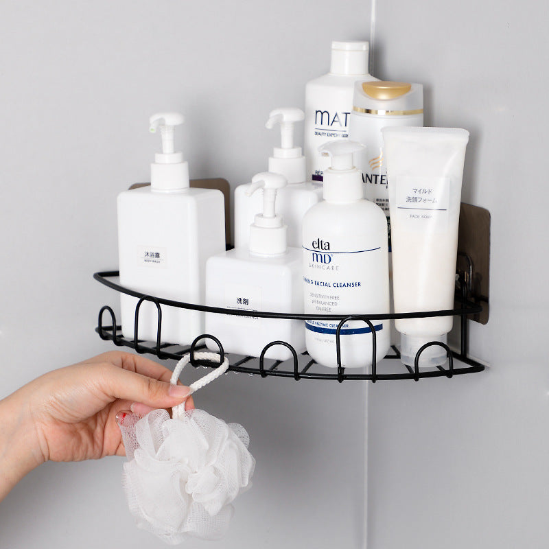 Space Saving Corner Bathroom Organizer – Wall Mounted Vanity Rack for Home Storage Needs