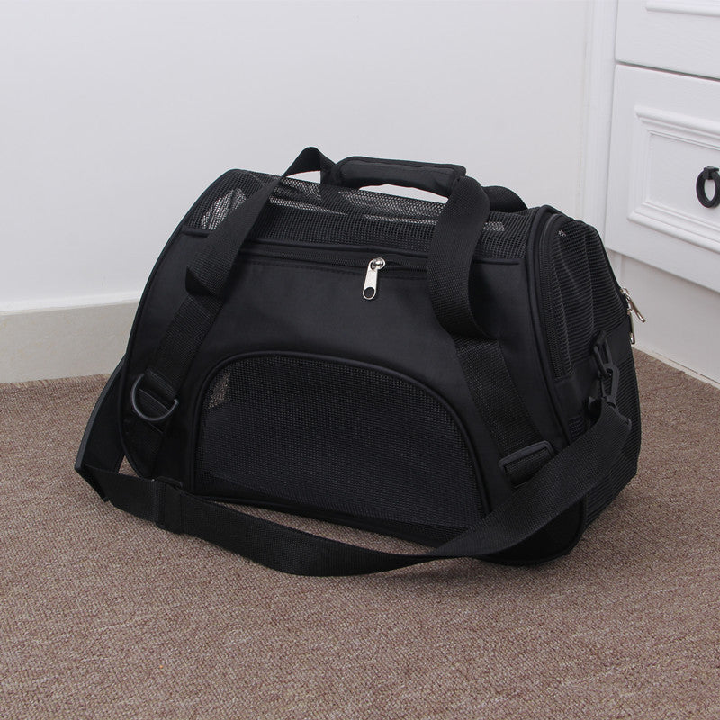Portable Pet Mesh Travel Carrier – Lightweight Dog & Cat Carrier Bag