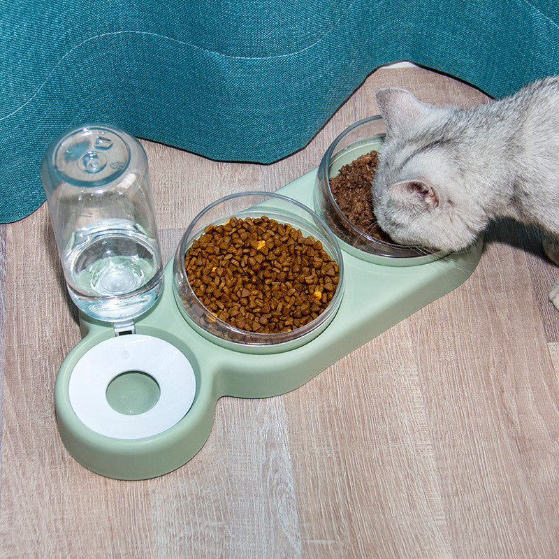 Raised Pet Food & Water Bowl Set – Automatic Dispenser for Cats and Dogs