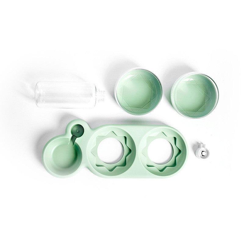 Raised Pet Food & Water Bowl Set – Automatic Dispenser for Cats and Dogs