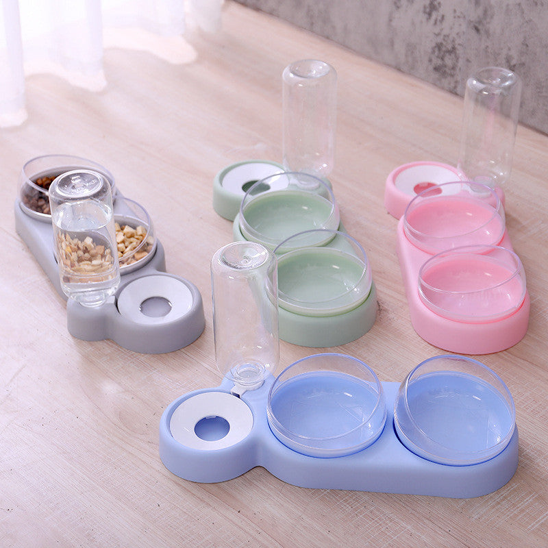 Raised Pet Food & Water Bowl Set – Automatic Dispenser for Cats and Dogs