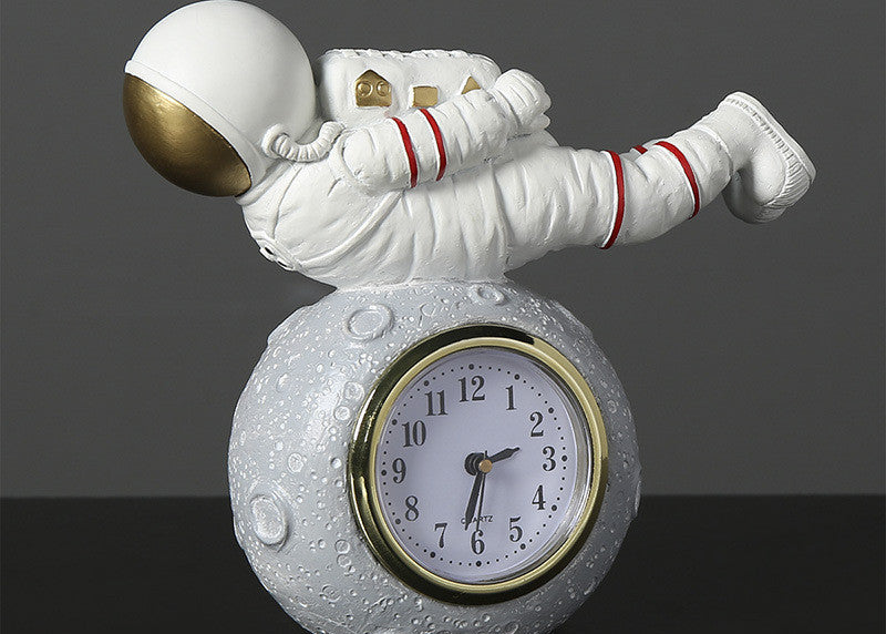 Astronaut Children’s Room Desktop Clock and Trinket Holder - for bedside & bedroom