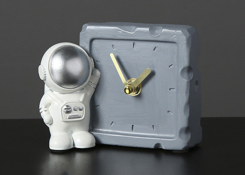Astronaut Children’s Room Desktop Clock and Trinket Holder - for bedside & bedroom