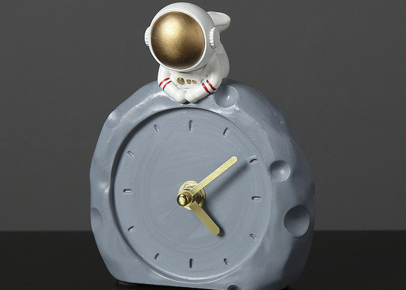 Astronaut Children’s Room Desktop Clock and Trinket Holder - for bedside & bedroom