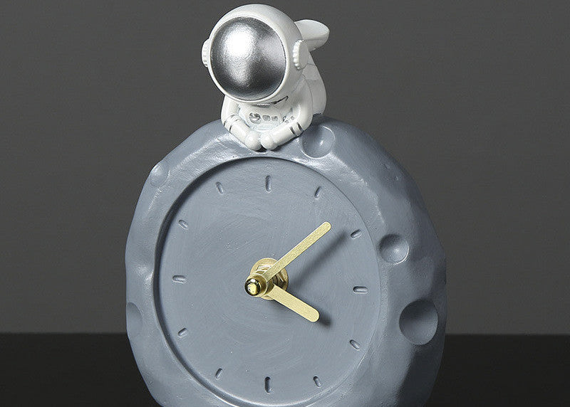 Astronaut Children’s Room Desktop Clock and Trinket Holder - for bedside & bedroom