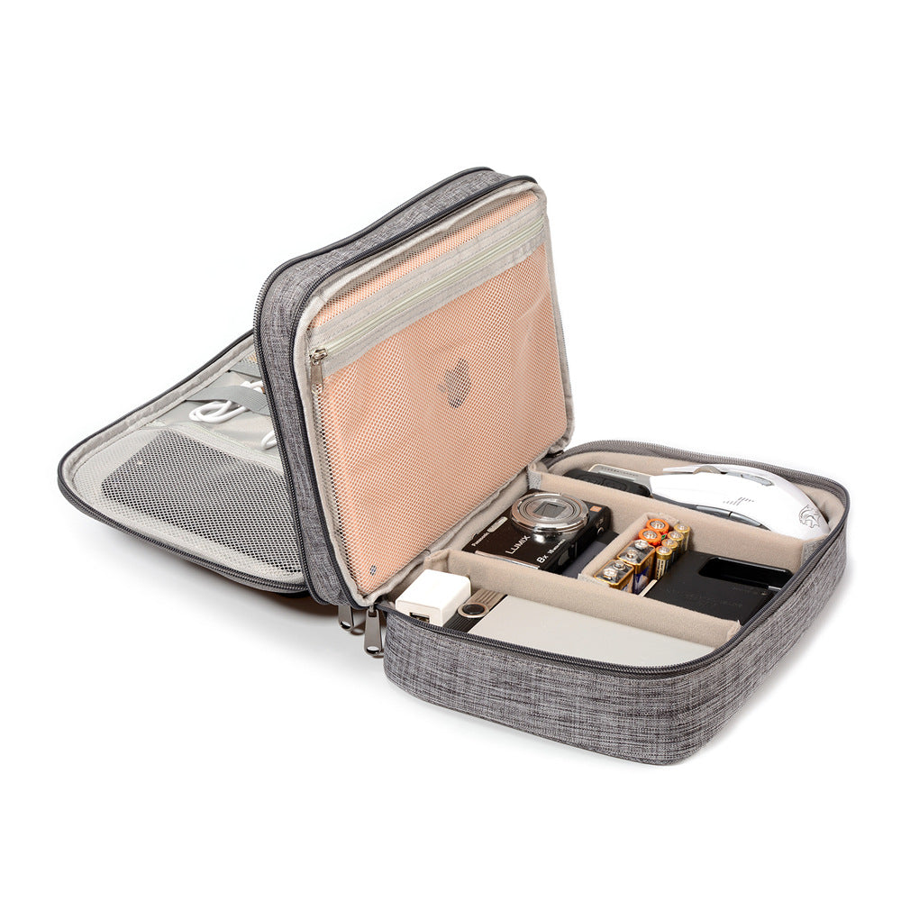 Compact Travel Cable Organizer Case – Electronics Storage Bag for USB, Camera & Charging Cables