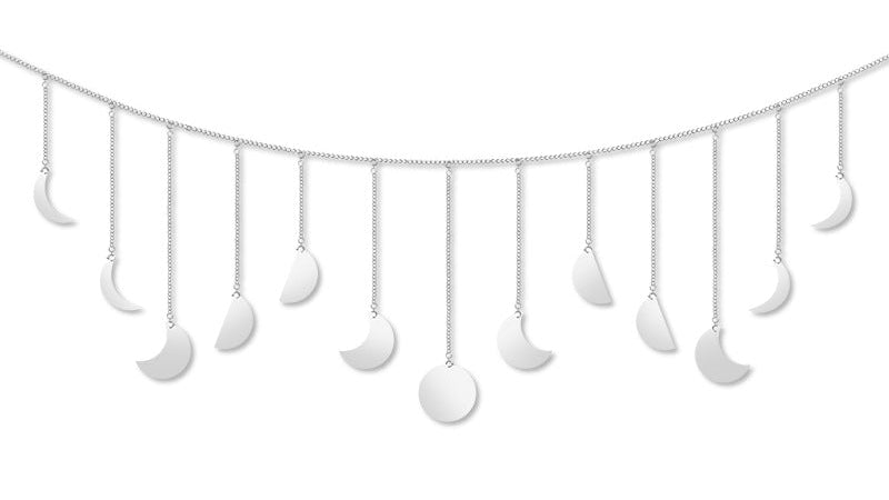 Celestial Boho Wall Hanging – Lunar Eclipse Moon Phase Decoration