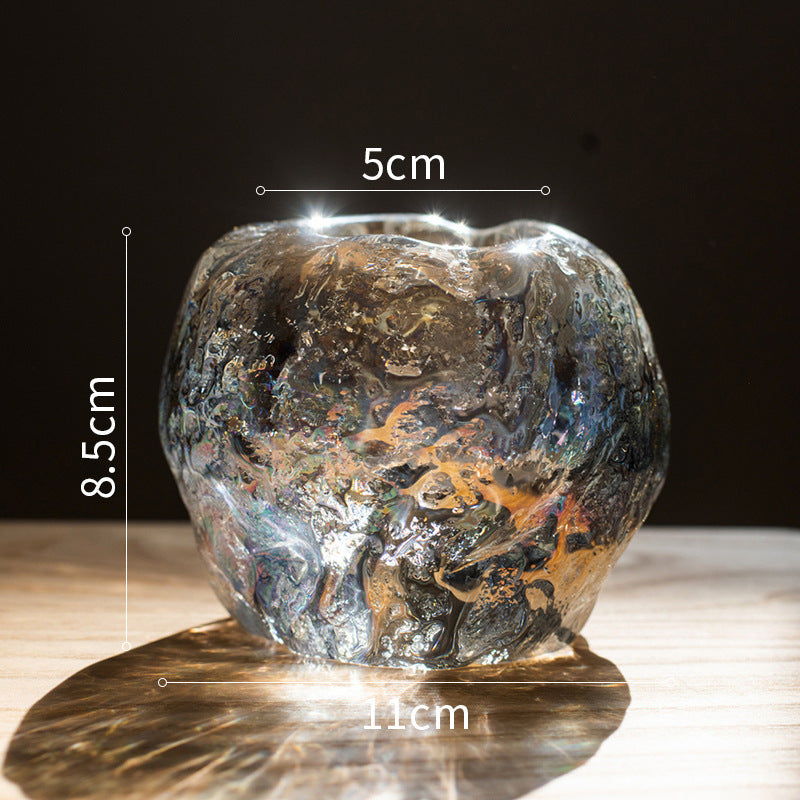 Decorative Glass Candle Cup Holder – Romantic Home Tabletop Lighting Decor