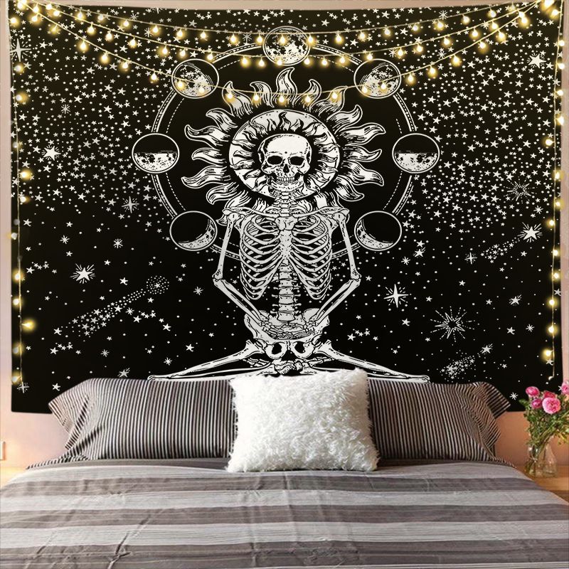 Bedroom Wall Tapestry – Boho Sun & Moon Mandala Décor