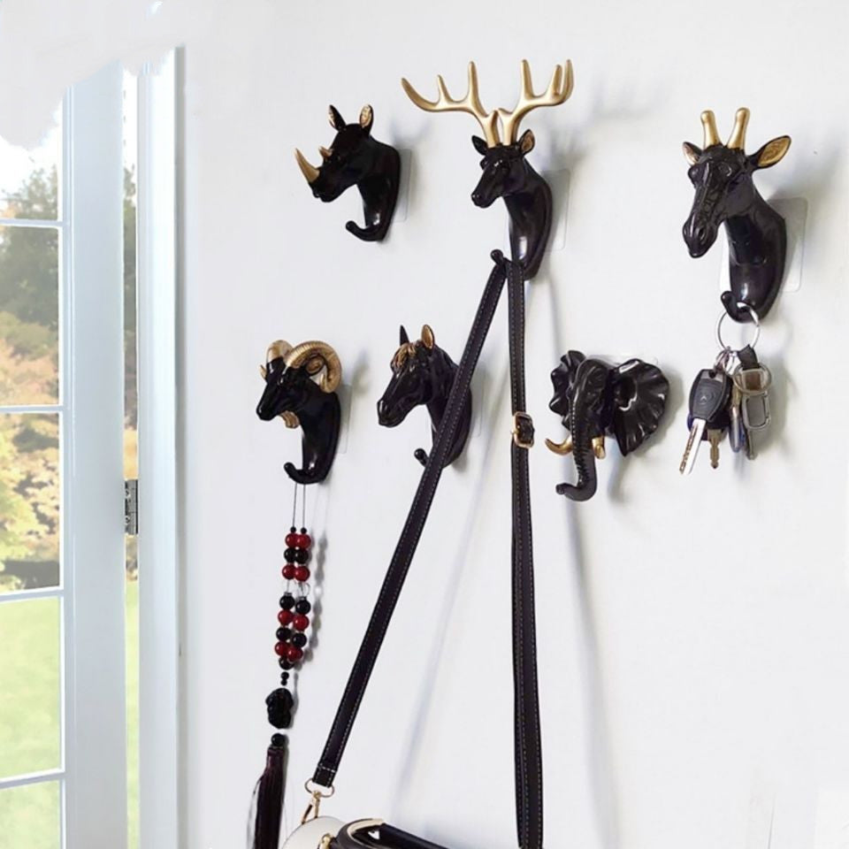 Animal Head Wall Hanging Hook – Modern Coat Hook for Home Organization & Decor