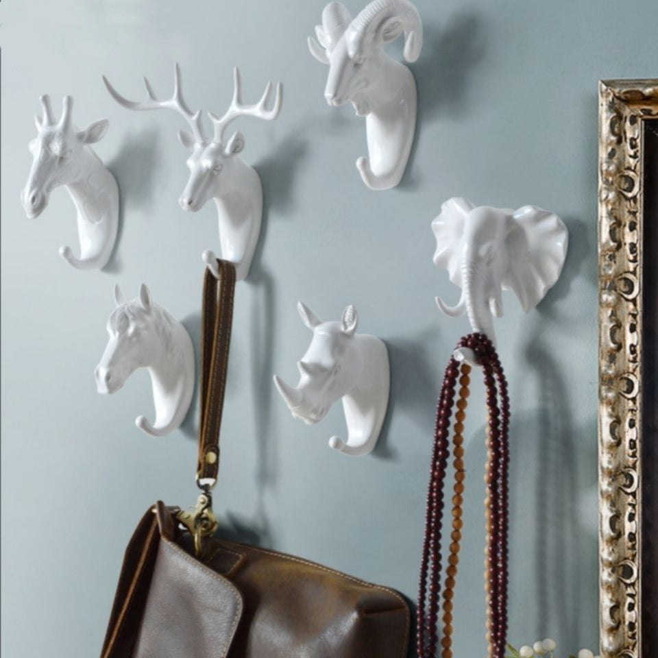 Animal Head Wall Hanging Hook – Modern Coat Hook for Home Organization & Decor