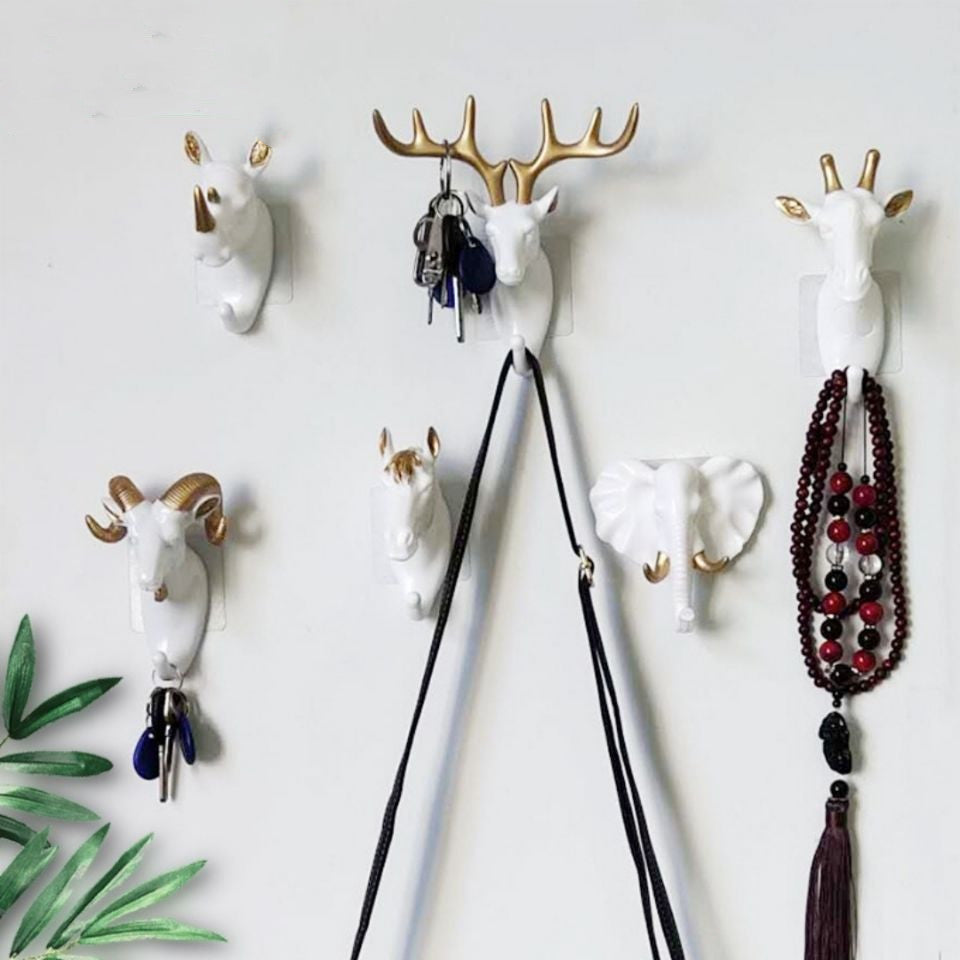 Animal Head Wall Hanging Hook – Modern Coat Hook for Home Organization & Decor