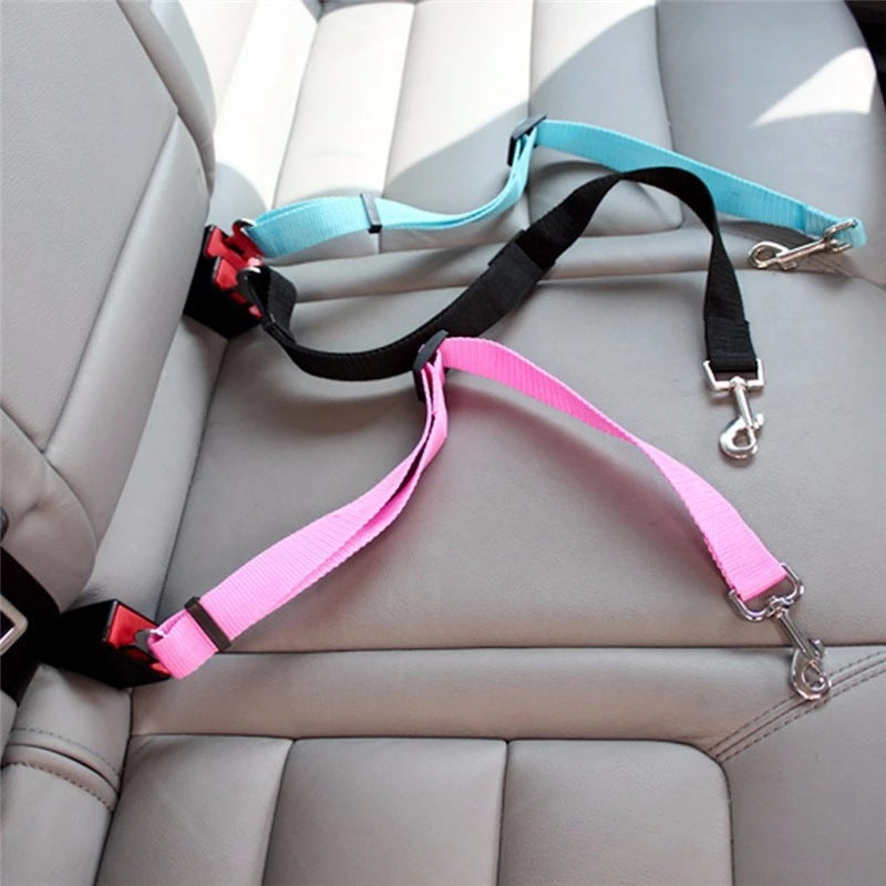 Adjustable Dog Car Seat Belt | Pet Safety Harness Clip for Safe Travel