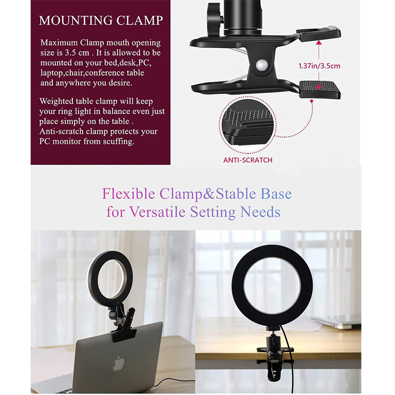 Desktop Clip Video Light – LED Lighting for Mobile & Video Conferences
