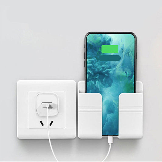 Wall Mount Phone Storage Box – Charging Holder for Cable & Phone