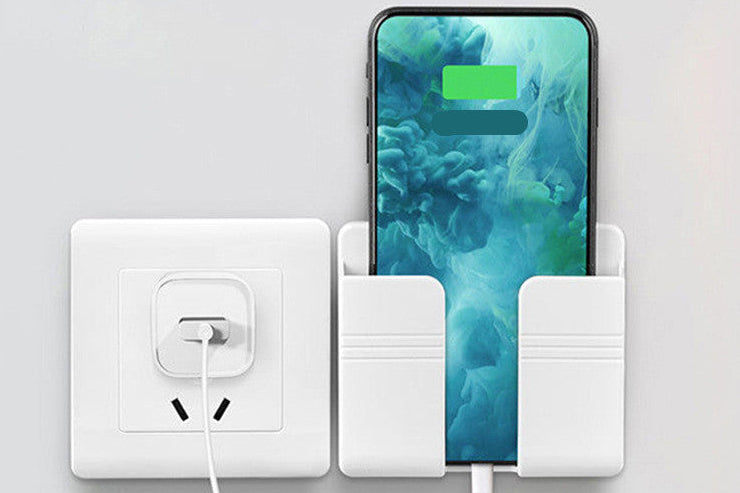 Wall Mount Phone Storage Box – Charging Holder for Cable & Phone